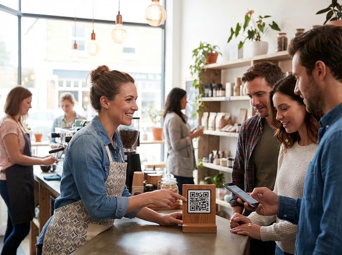 เพิ่มยอดขายด้วยสติ๊กเกอร์ QR Code กลยุทธ์ O2O ฉบับ SME - qr-code-sticker-marketing-sme