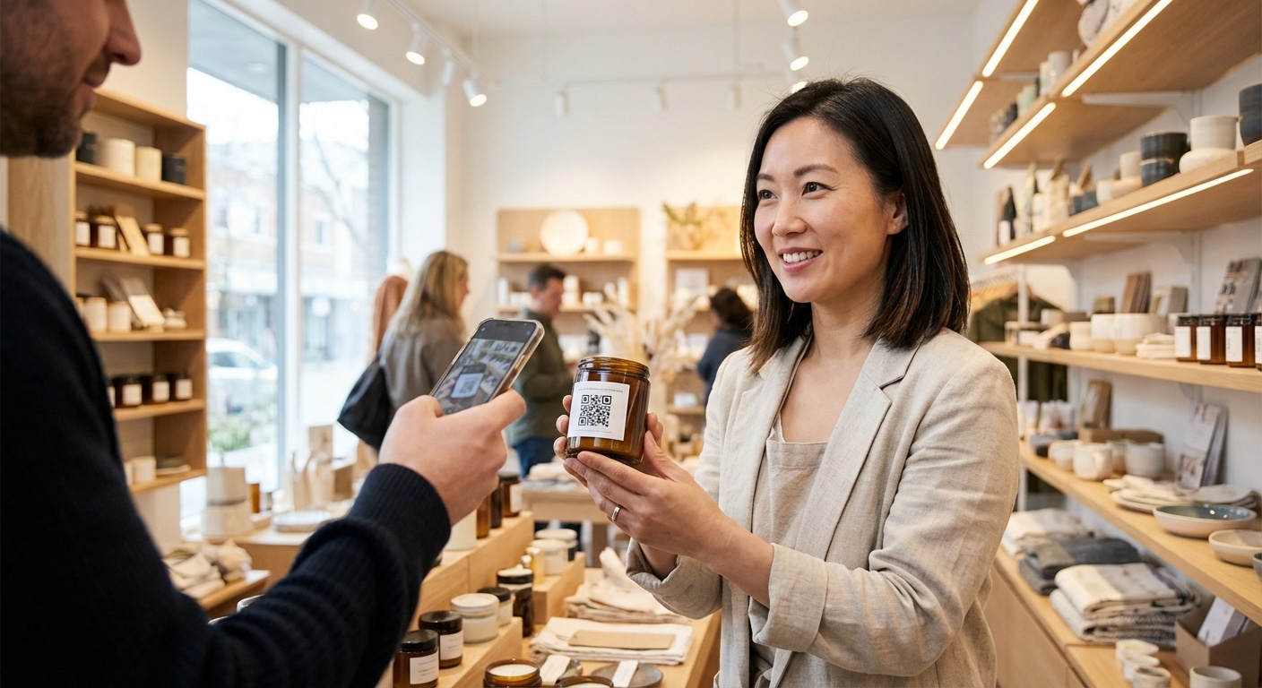 ติด QR Code บนสติ๊กเกอร์ฉลากสินค้า เพิ่มยอดขายให้ SME - qr-code-sticker-marketing