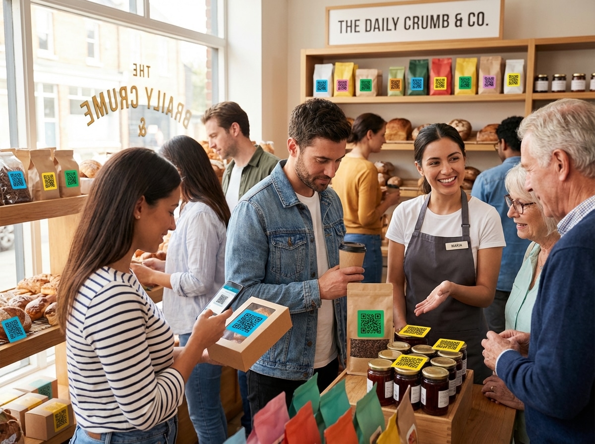 เทคนิคดันยอดขาย SME ด้วยสติ๊กเกอร์ QR Code เชื่อม O2O - qr-code-sticker-o2o-marketing