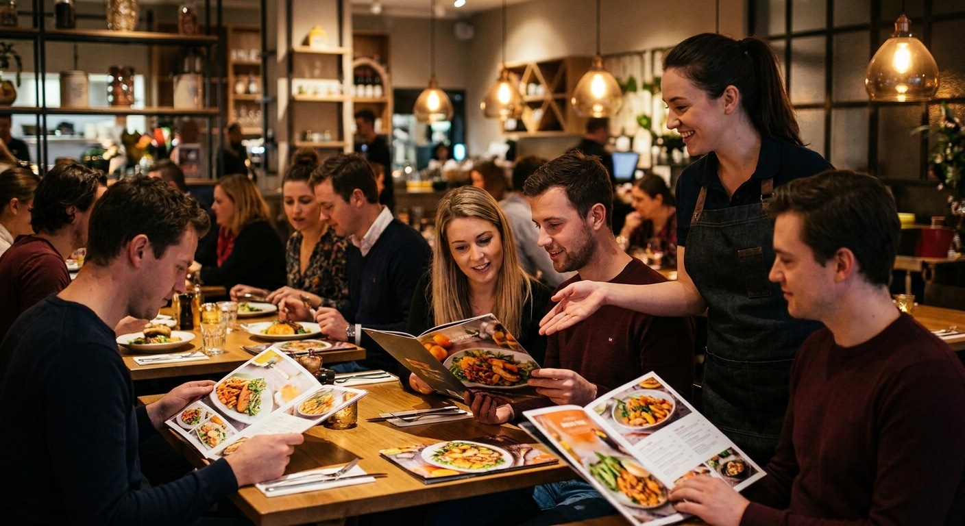 ออกแบบเมนูร้านอาหารอย่างไร ให้ลูกค้าสั่งเพิ่มยอดขายปัง! - restaurant-menu-design-marketing