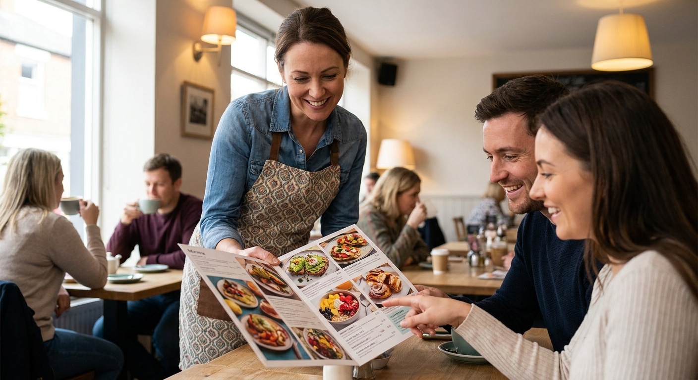 เทคนิคจัดหน้าเมนูอาหาร กระตุ้นยอดขายร้านคาเฟ่และ SME - restaurant-menu-design-tips