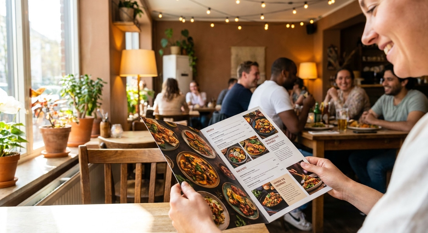 ทริคออกแบบเมนูอาหารให้ยอดพุ่ง! ดึงดูดลูกค้าสำหรับร้าน SME - restaurant-menu-design-tips
