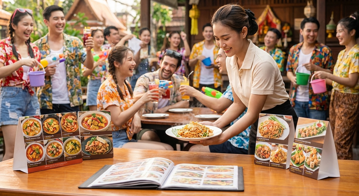 ทริคพิมพ์เมนูและป้ายร้านอาหาร รับยอดขายสงกรานต์ 2026 - restaurant-menu-printing-2026