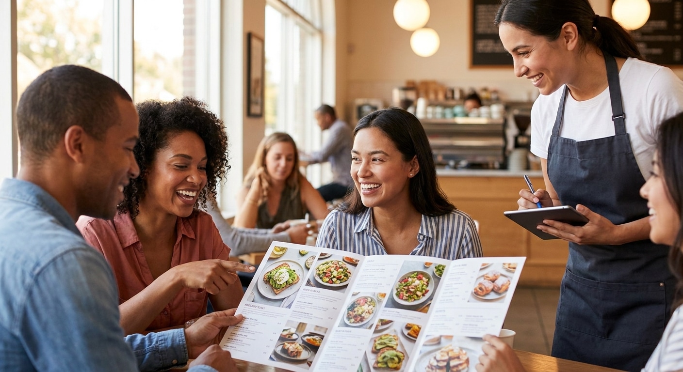 พิมพ์เมนูอาหารให้ภาพสวย สีสดคมชัด กระตุ้นยอดขาย SME - restaurant-menu-printing-tips