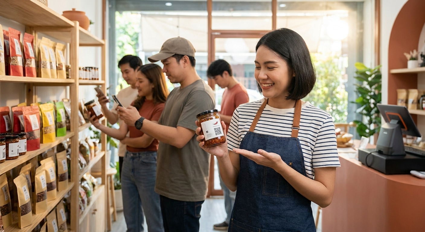 เทรนด์แพ็กเกจจิ้ง 2027: ฉลากอัจฉริยะติด QR ดึงลูกค้า SME - smart-label-packaging-trend