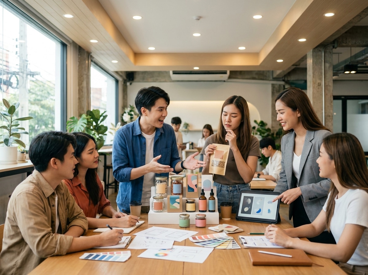 สร้างแบรนด์ SME ให้ปัง! ทริคออกแบบฉลากสินค้า 2026 - sme-label-design-trends-2026