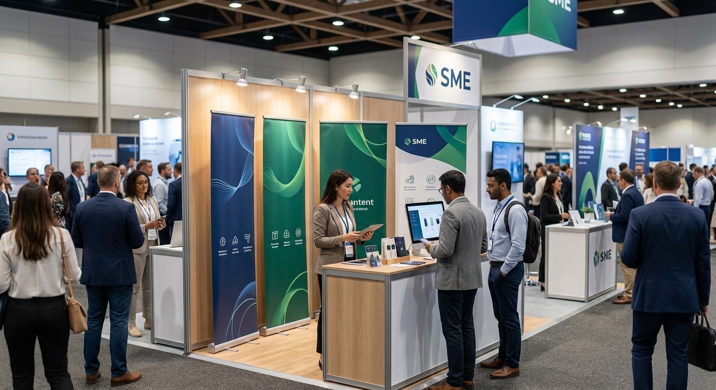 ทริคออกแบบสแตนดี้และโรลอัป ลุยงานอีเวนต์กลางปี 2026 - standee-rollup-design-event-2026