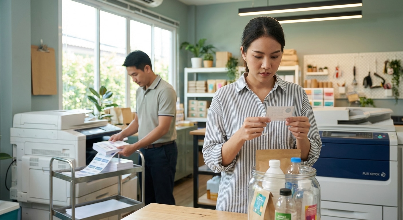 วิธีเลือกสติ๊กเกอร์ฉลากสินค้าให้เหมาะกับบรรจุภัณฑ์ SME - sticker-label-selection-guide