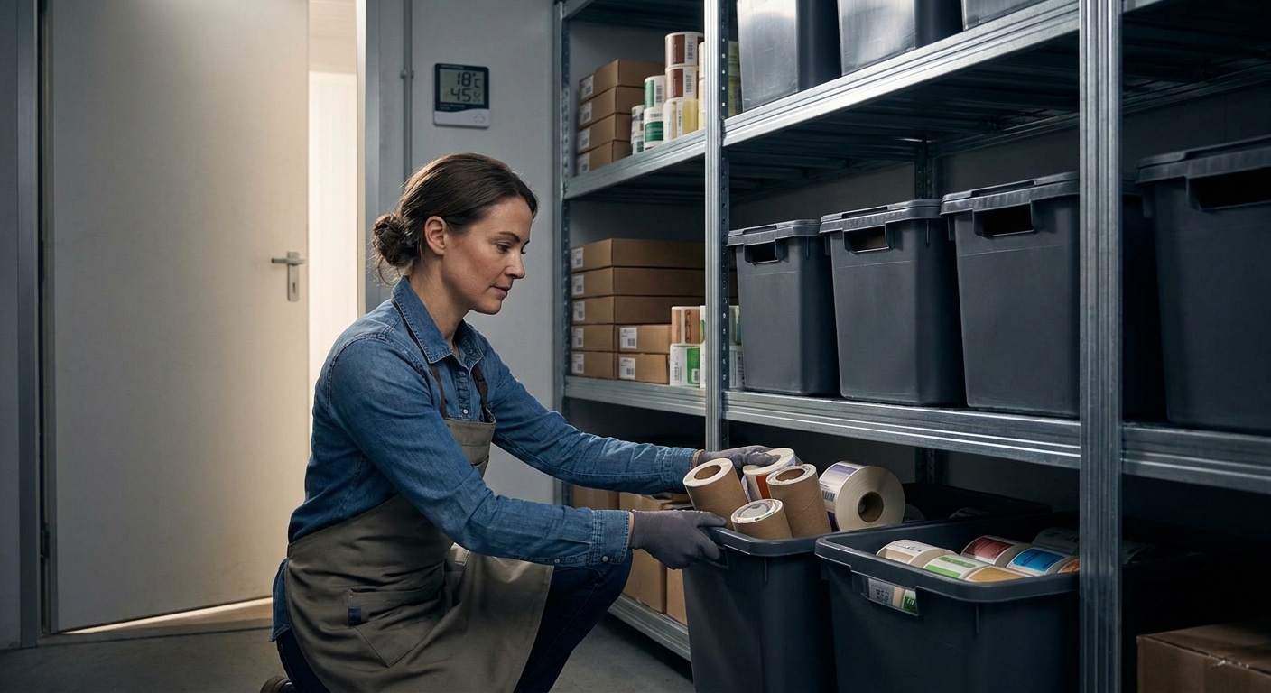 วิธีเก็บรักษาสติ๊กเกอร์ฉลากสินค้า ให้กาวเหนียวติดทน - sticker-label-storage-tips