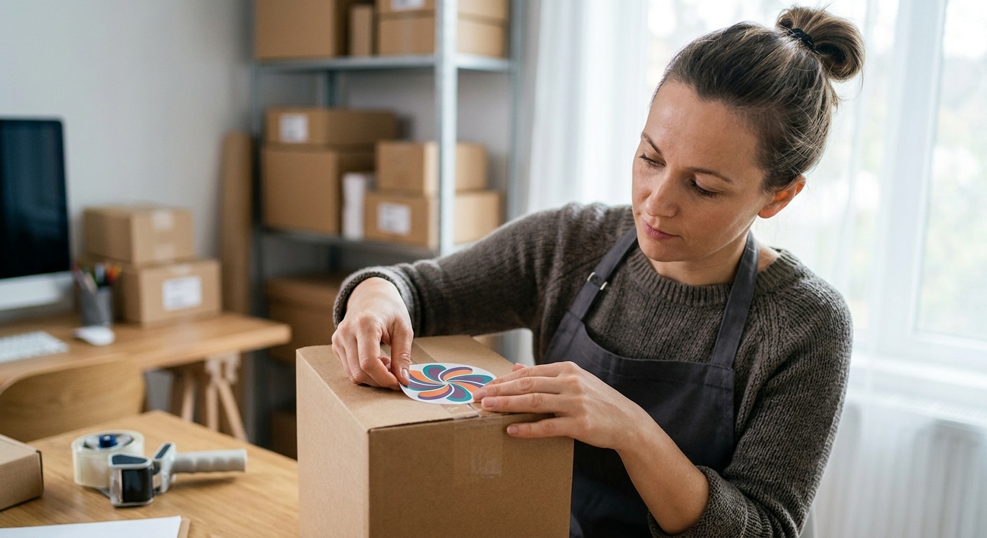 เทคนิคเพิ่มยอดขายด้วยสติ๊กเกอร์ติดกล่องพัสดุ - sticker-marketing-parcel-box