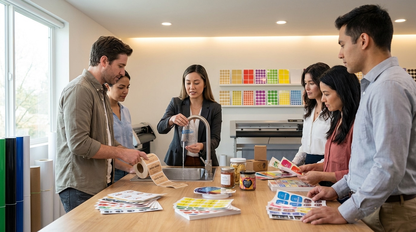 กระดาษ vs PP vs PVC เลือกสติ๊กเกอร์แบบไหนให้เหมาะกับสินค้า? - sticker-material-guide-pp-pvc