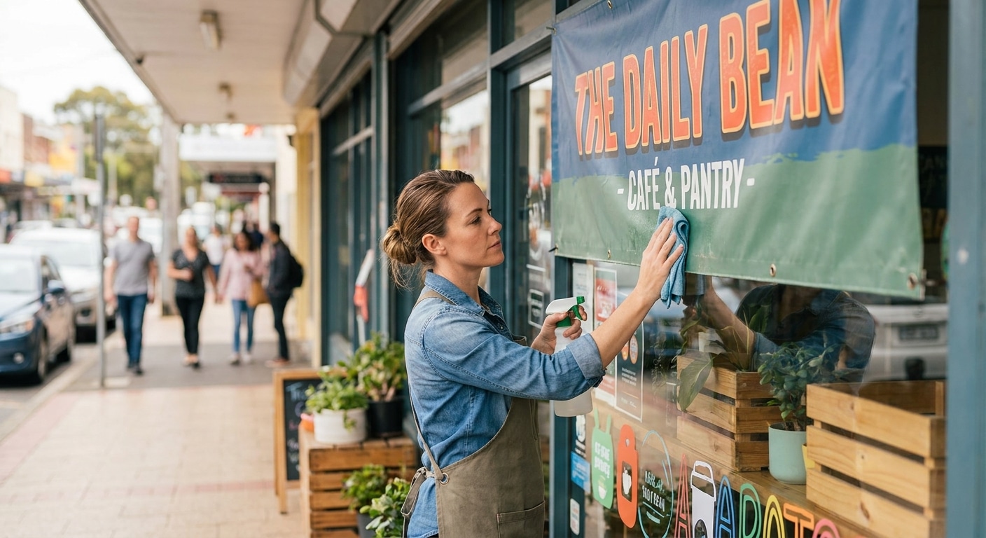 วิธีทำความสะอาดป้ายร้านและสติ๊กเกอร์ให้สีสดทนนาน - store-sign-sticker-maintenance