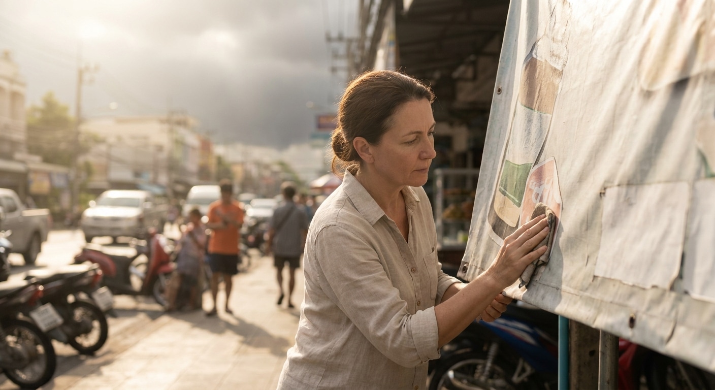 ทริคดูแลป้ายโฆษณาและสติ๊กเกอร์หน้าร้านรับพายุฤดูร้อน 2026 - storefront-signage-maintenance-tips