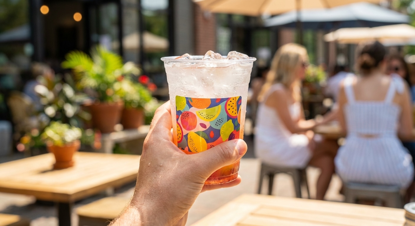 สติ๊กเกอร์กันน้ำ! ไอเทมลับร้านเครื่องดื่มรับซัมเมอร์ - summer-waterproof-sticker-printing