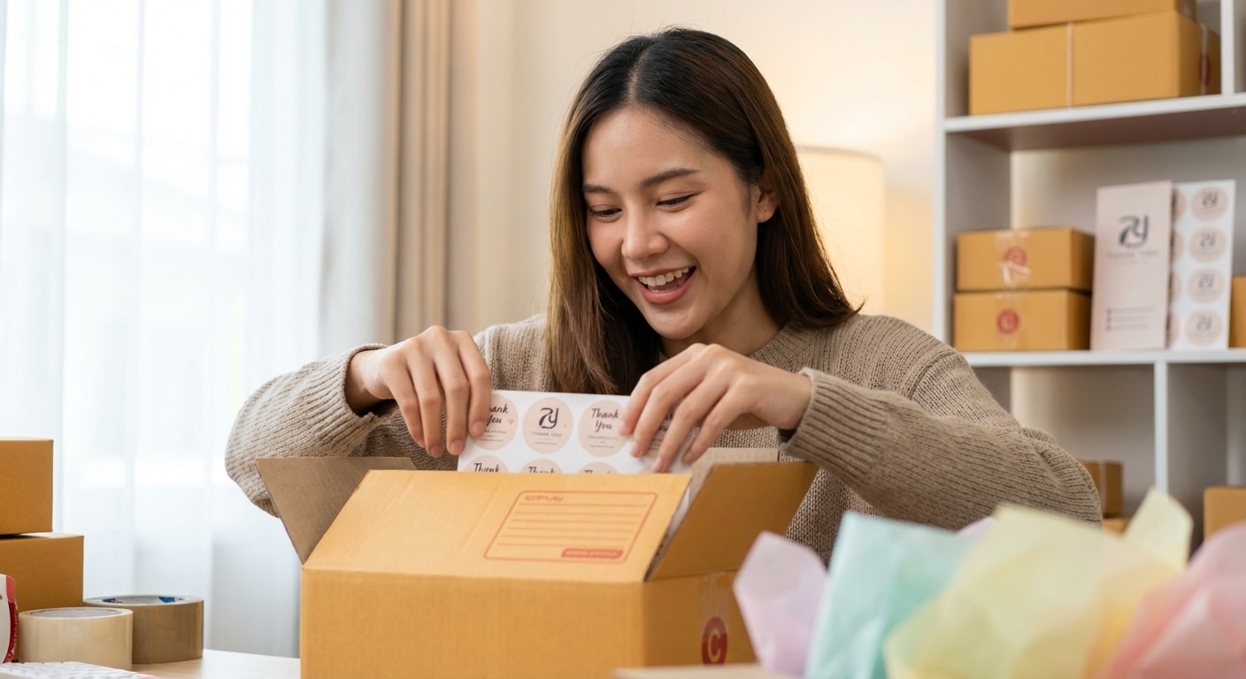 เทคนิคทำ Unboxing Experience ด้วยสติ๊กเกอร์มัดใจลูกค้า - unboxing-experience-sticker-tips