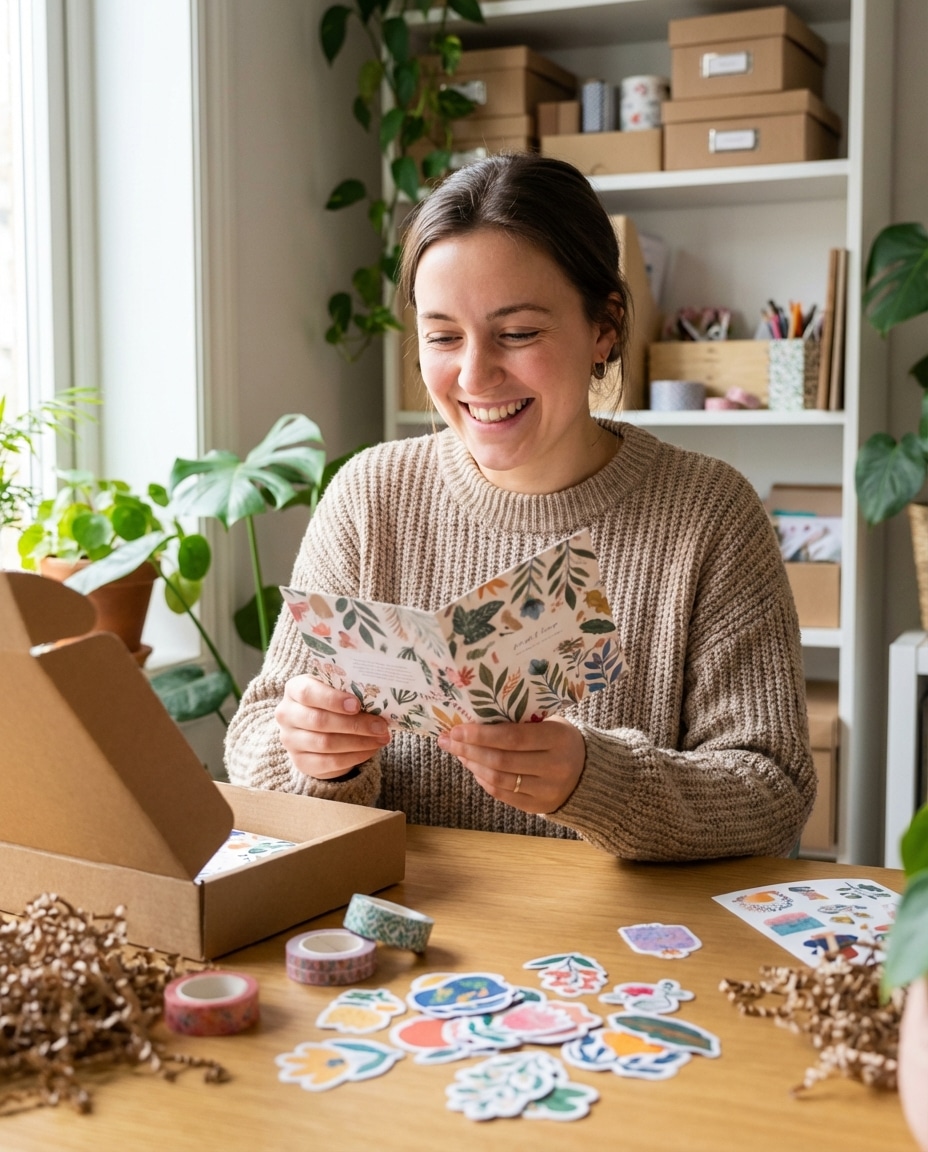 กลยุทธ์ Unboxing! กระตุ้นยอดรีวิวด้วยสติ๊กเกอร์และนามบัตร - unboxing-strategy-sticker-card