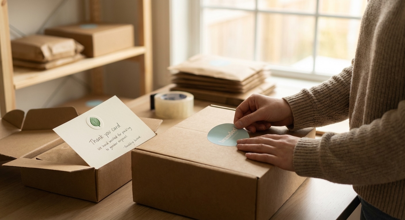 กลยุทธ์ Unboxing: มัดใจลูกค้าด้วยสติ๊กเกอร์และการ์ดขอบคุณ - unboxing-strategy-sticker-thankyou-card