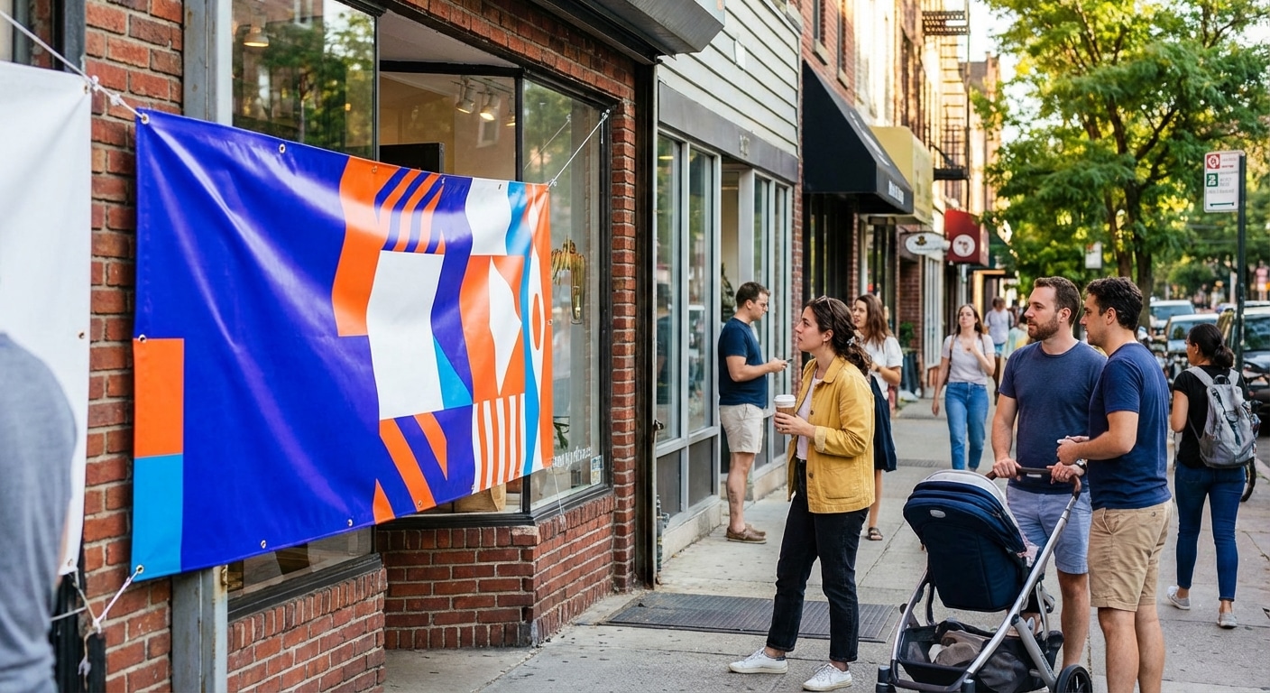 ออกแบบป้ายไวนิลหน้าร้านอย่างไร ให้ดึงดูดลูกค้าใน 3 วินาที - vinyl-banner-design-tips