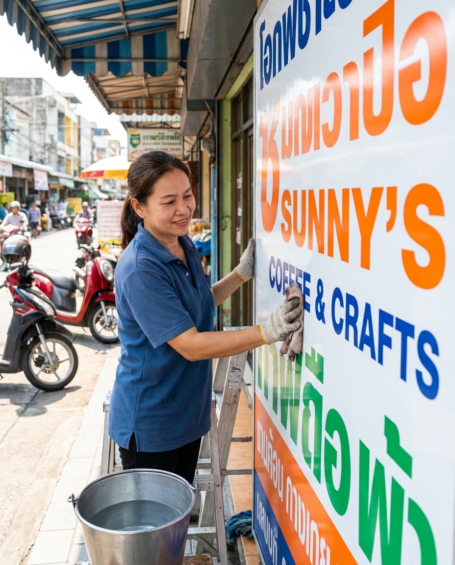 เคล็ดลับดูแลป้ายไวนิลหน้าร้านให้สีสดทนแดด ช่วย SME ประหยัด - vinyl-banner-maintenance-tips