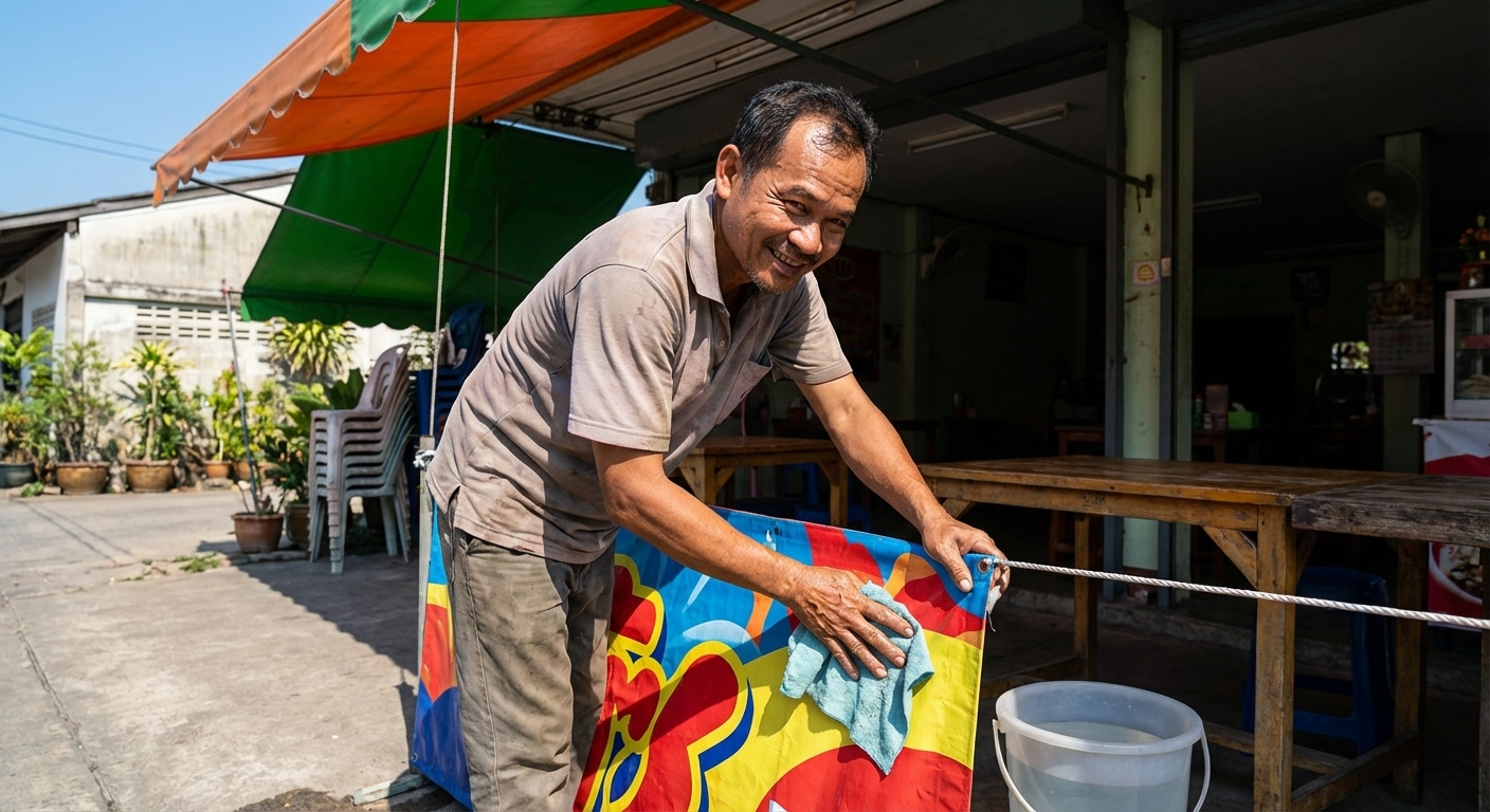 วิธีดูแลป้ายไวนิลและป้ายโฆษณาหน้าร้อน ให้สีสดทนนาน - vinyl-banner-summer-maintenance