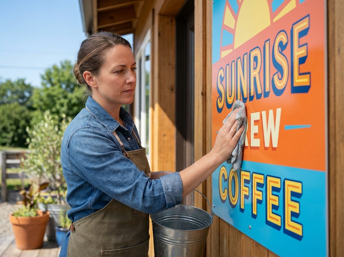 ทริคดูแลป้ายไวนิลและป้ายร้านให้สีสด ทนแดดทนฝน ใช้ได้นาน - vinyl-sign-maintenance-tips