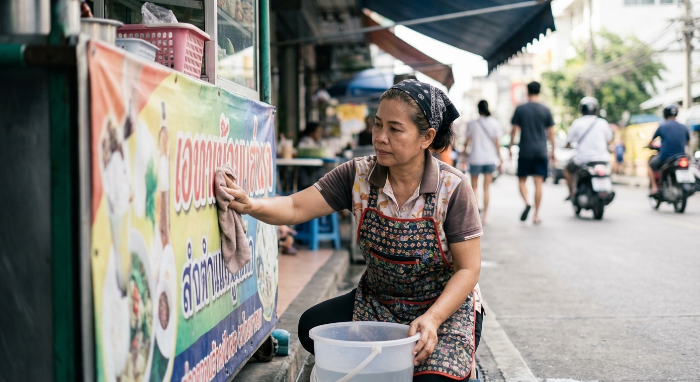 เคล็ดลับดูแลป้ายไวนิลและป้ายโฆษณาหน้าร้านให้สีสดทนแดดฝน - vinyl-signage-maintenance-tips