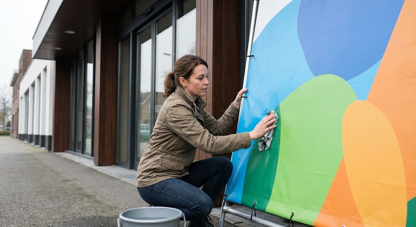 วิธีดูแลป้ายไวนิลหน้าร้านให้สีสด ทนแดดฝน ยืดอายุใช้งาน - vinyl-signage-maintenance-tips