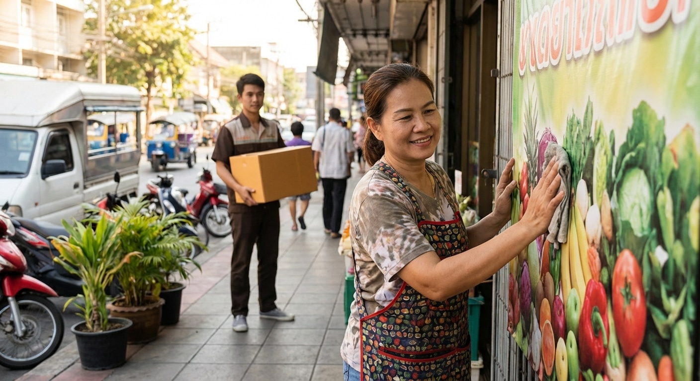 วิธีดูแลป้ายไวนิลและสติ๊กเกอร์หน้าร้านให้สีสดทนแดดทนฝน - vinyl-sticker-maintenance-tips