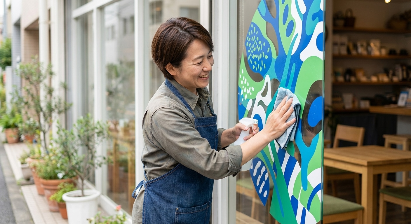 วิธีดูแลป้ายไวนิลและสติ๊กเกอร์หน้าร้านให้สีสด ทนทาน - vinyl-sticker-maintenance-tips