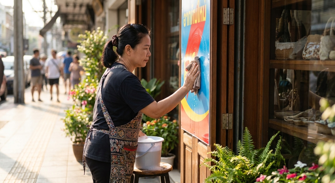 วิธีดูแลป้ายไวนิลและสติ๊กเกอร์ติดกระจกให้สีสด ทนทาน - vinyl-sticker-maintenance-tips