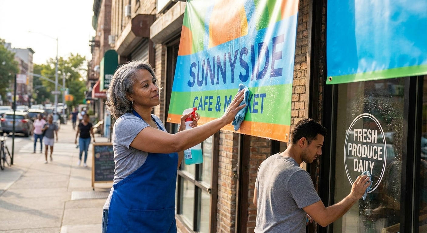 วิธีดูแลป้ายไวนิลและสติ๊กเกอร์ติดกระจกให้สีสด ทนแดด ทนฝน - vinyl-sticker-maintenance-tips