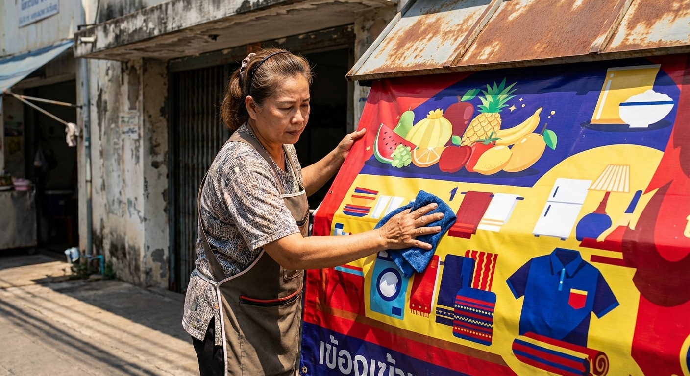 วิธีดูแลป้ายไวนิลและสติ๊กเกอร์ให้สีสด ทนแดดทนฝน - vinyl-sticker-maintenance-tips