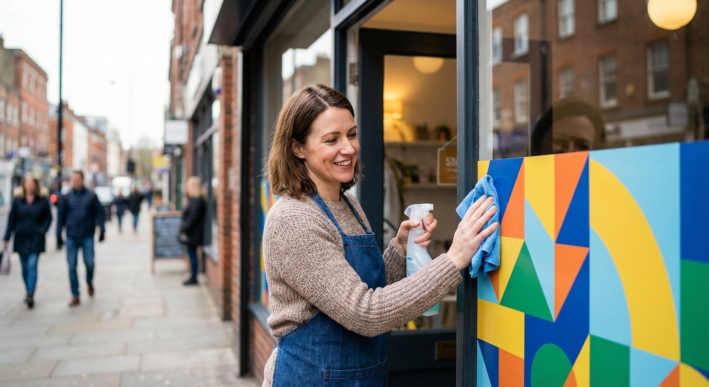 วิธีดูแลป้ายไวนิลและสติ๊กเกอร์หน้าร้านให้สีสวยทนนาน - vinyl-sticker-sign-maintenance