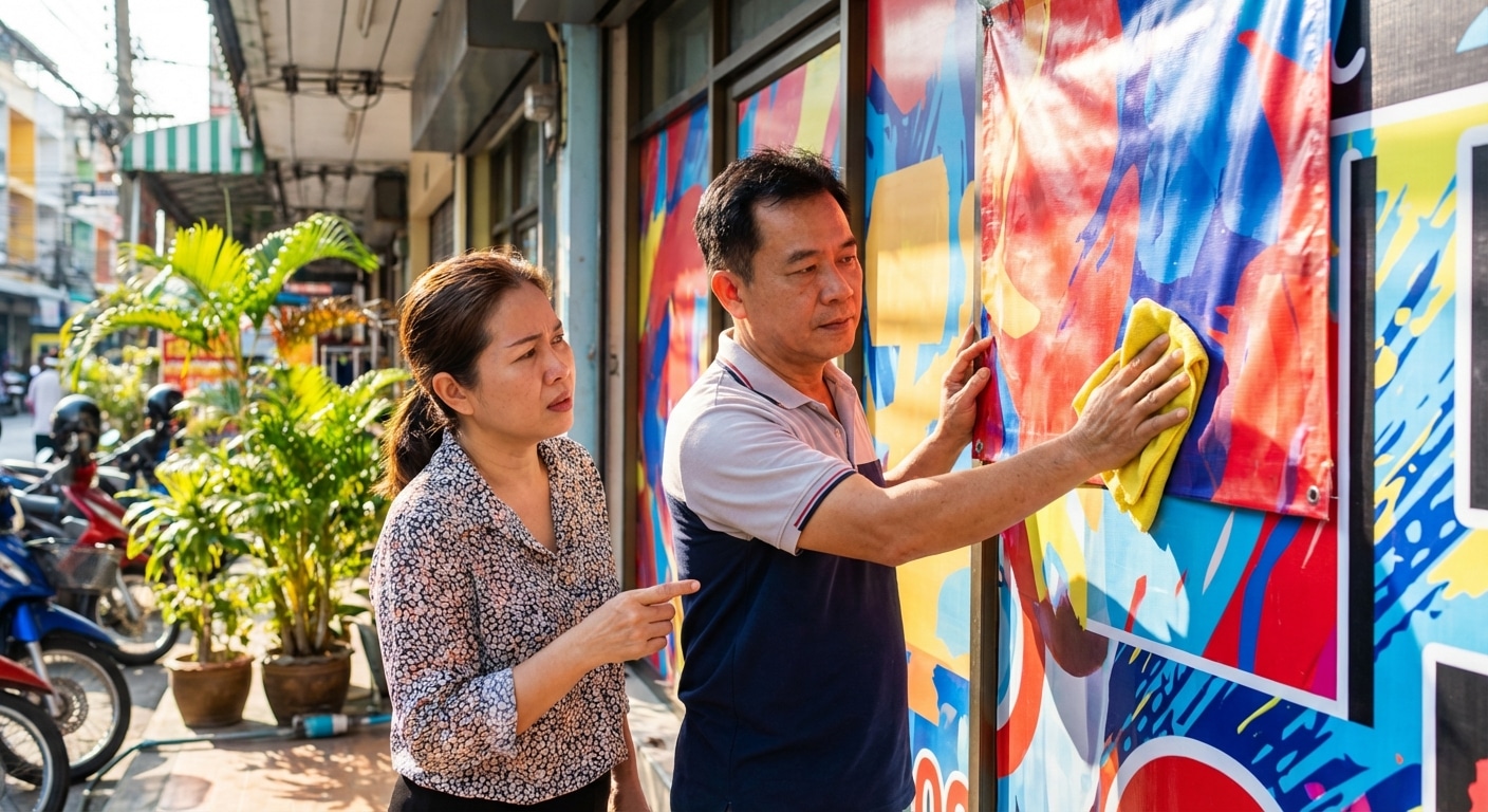 วิธีดูแลป้ายไวนิล-สติ๊กเกอร์ ท้าแดดซัมเมอร์ให้สีสดทนนาน - vinyl-sticker-summer-maintenance