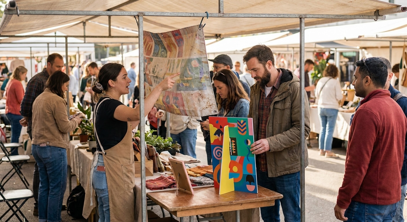 ออกบูธต้องรู้! ป้ายไวนิล vs สแตนดี้ เลือกแบบไหนคุ้มสุด? - vinyl-vs-standee-for-booth