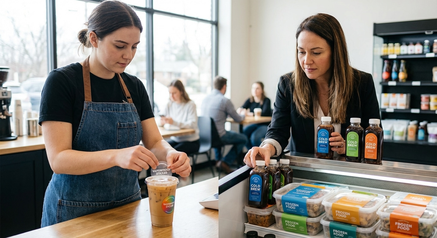 เลือกสติ๊กเกอร์กันน้ำอย่างไร? แช่เย็นไม่หลุดลอก - waterproof-beverage-sticker-tips