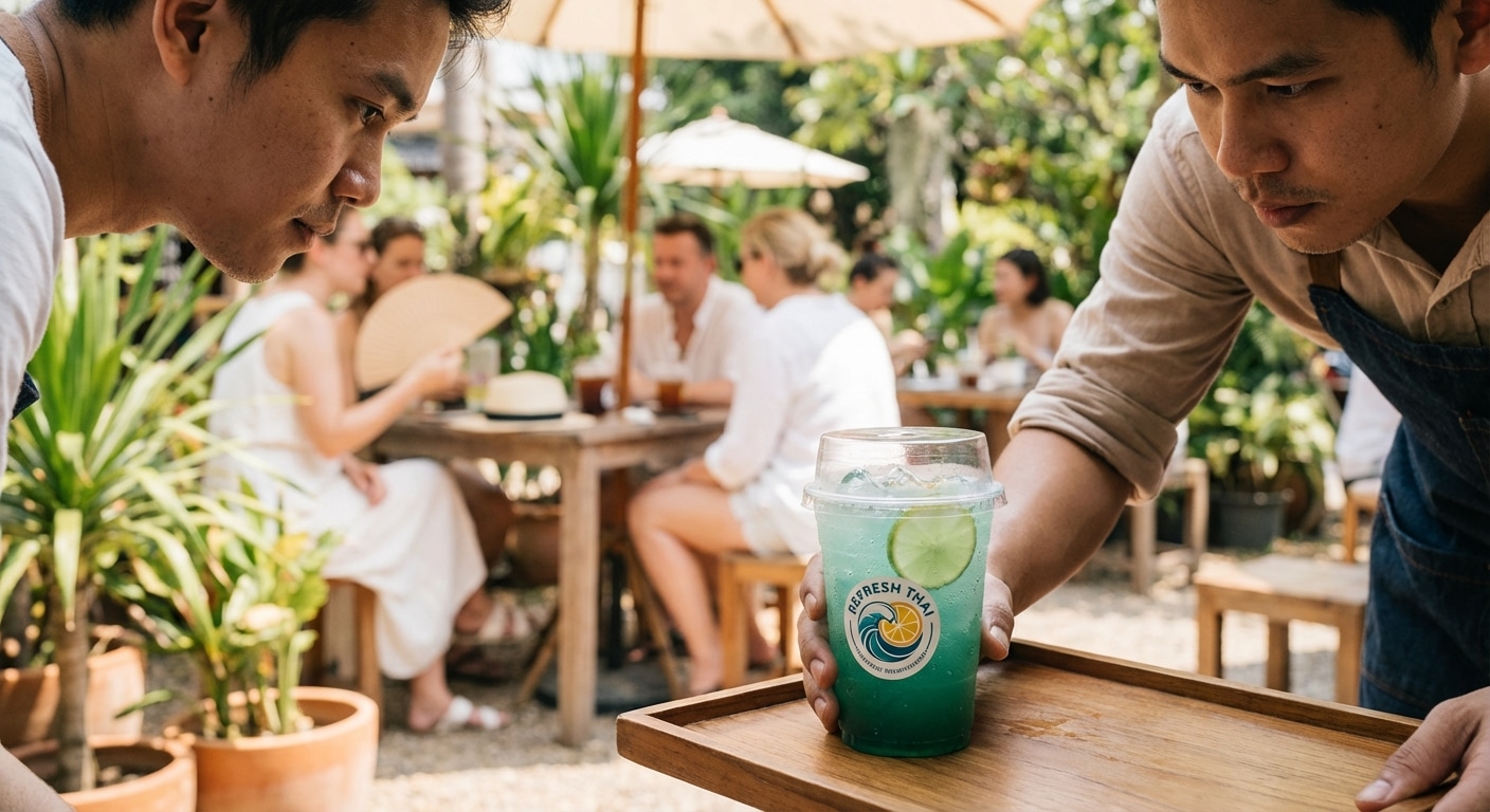 สติ๊กเกอร์กันน้ำ 100% ไอเทมเด็ดอัปเกรดแพ็กเกจจิ้งคาเฟ่ - waterproof-sticker-cafe-packaging