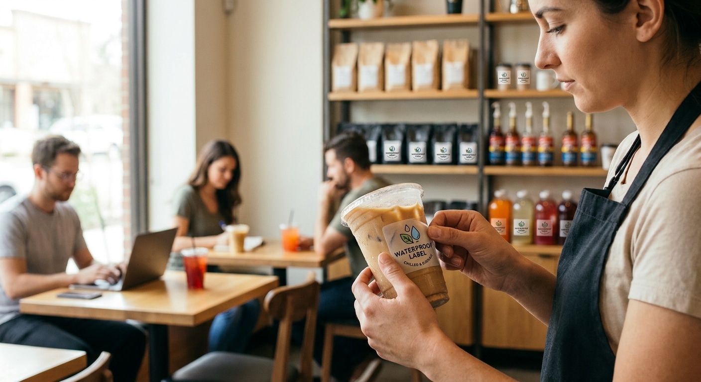 วิธีเลือกสติ๊กเกอร์กันน้ำทำฉลากสินค้า คาเฟ่ SME ต้องรู้ - waterproof-sticker-labels-sme