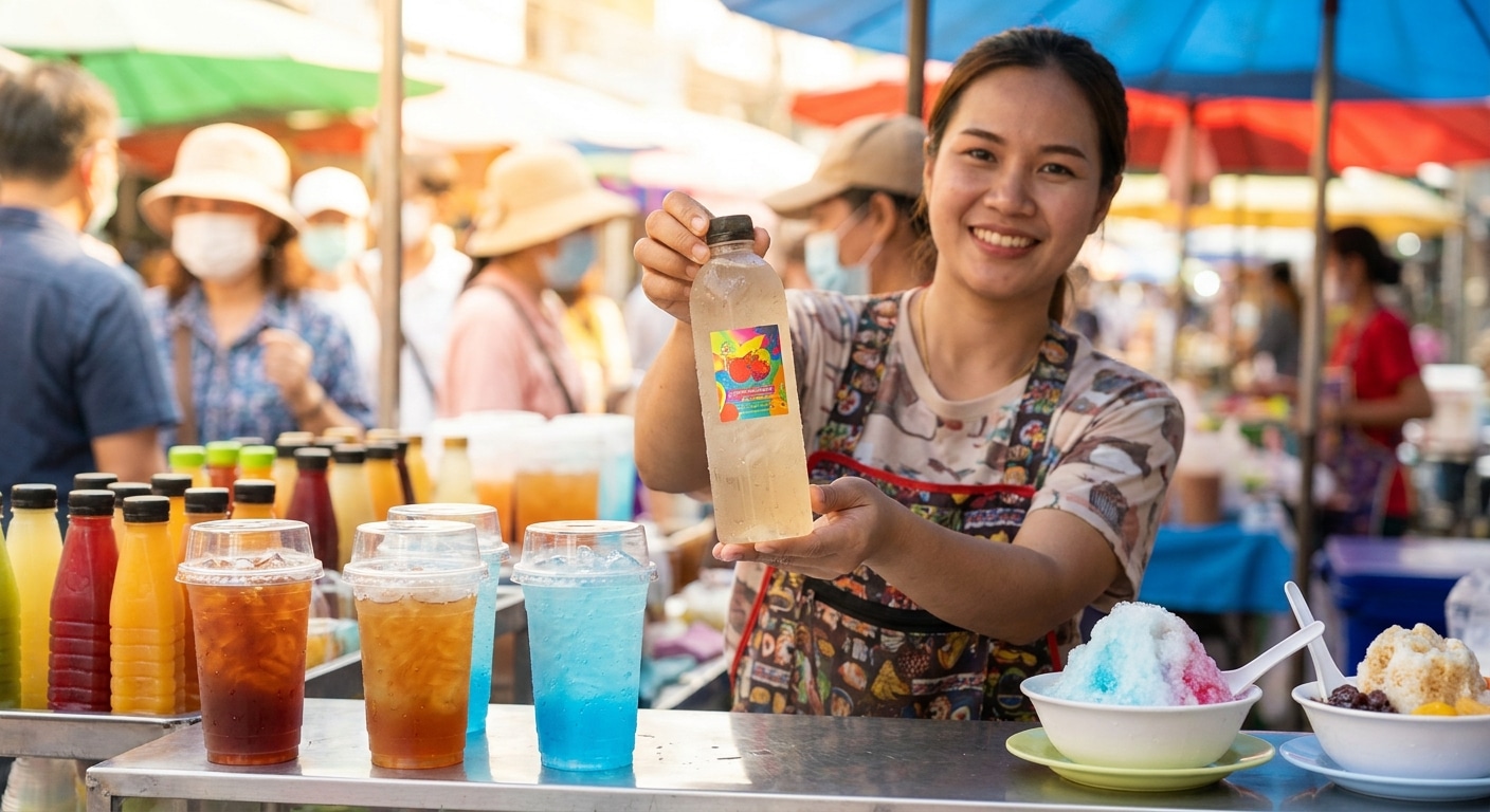 เทคนิคเลือกสติ๊กเกอร์กันน้ำ รับซัมเมอร์ให้แบรนด์ปัง! - waterproof-sticker-summer-drinks