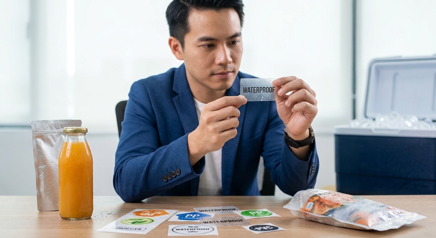 สติ๊กเกอร์กันน้ำมีกี่แบบ? เลือกแบบไหนให้ติดทน ไม่ลอก - waterproof-sticker-types-for-products