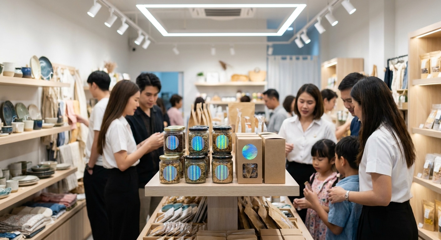 เทรนด์พิมพ์ 2026: สติ๊กเกอร์โฮโลแกรม 3D ยกระดับแบรนด์ SME - 3d-hologram-sticker-trend