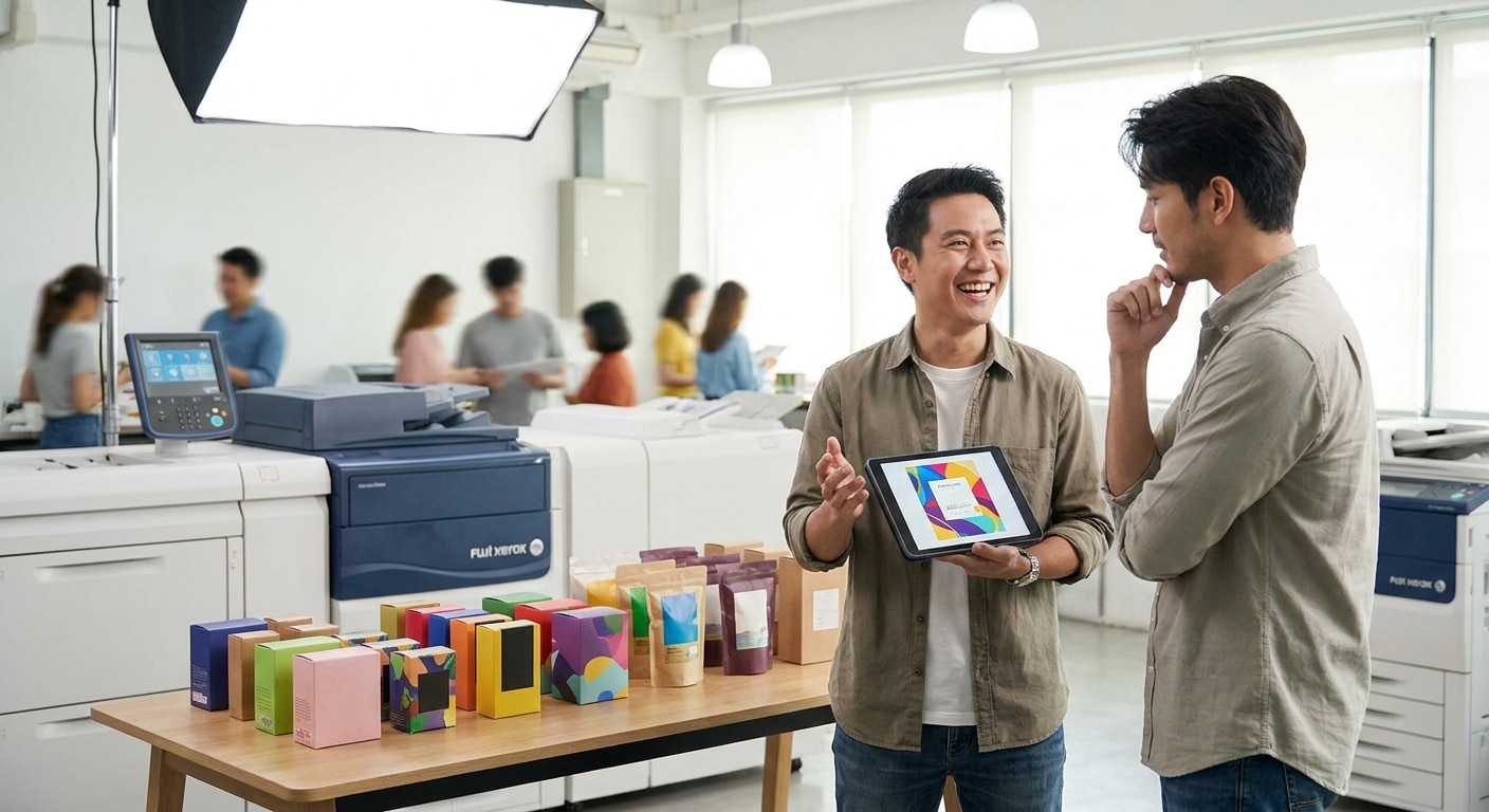 เทรนด์สิ่งพิมพ์ 2026: AI พลิกโฉมงานออกแบบฉลาก SME - ai-packaging-design-trend-2026