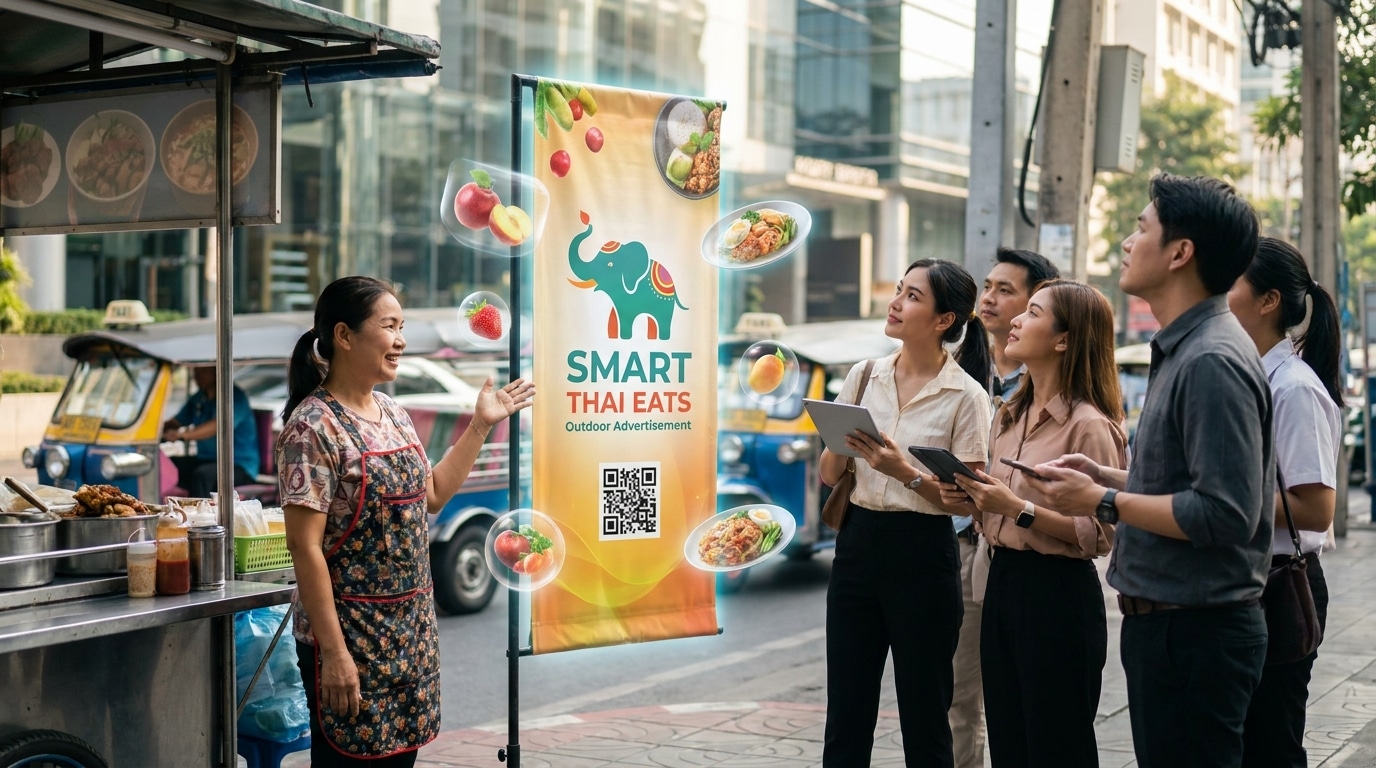 เจาะเทรนด์สิ่งพิมพ์ 2026: ป้ายโฆษณาผสาน AR มัดใจลูกค้า SME - ar-signage-printing-trend-2026