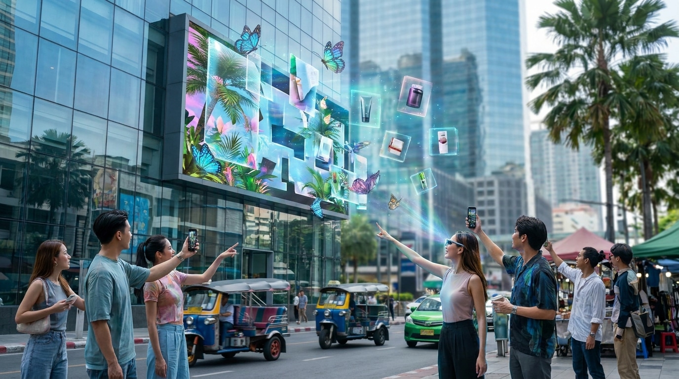 เทรนด์ป้ายโฆษณาปี 2027! ผสาน AR ทะลุมิติเพิ่มยอดขาย - ar-signage-trend-2027