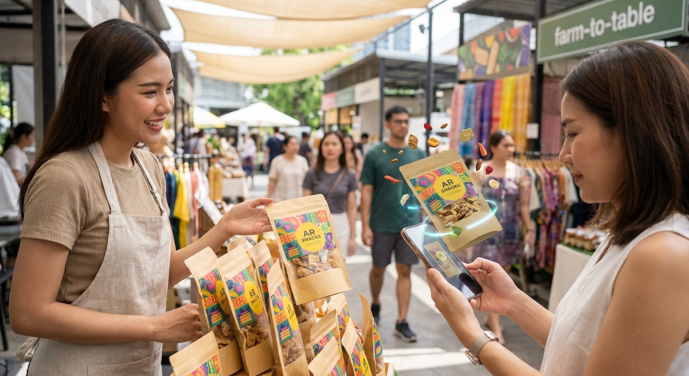 เทรนด์พิมพ์ 2026: ฉลากสินค้า AR เชื่อมออนไลน์ดันยอด SME - ar-smart-packaging-trend-2026