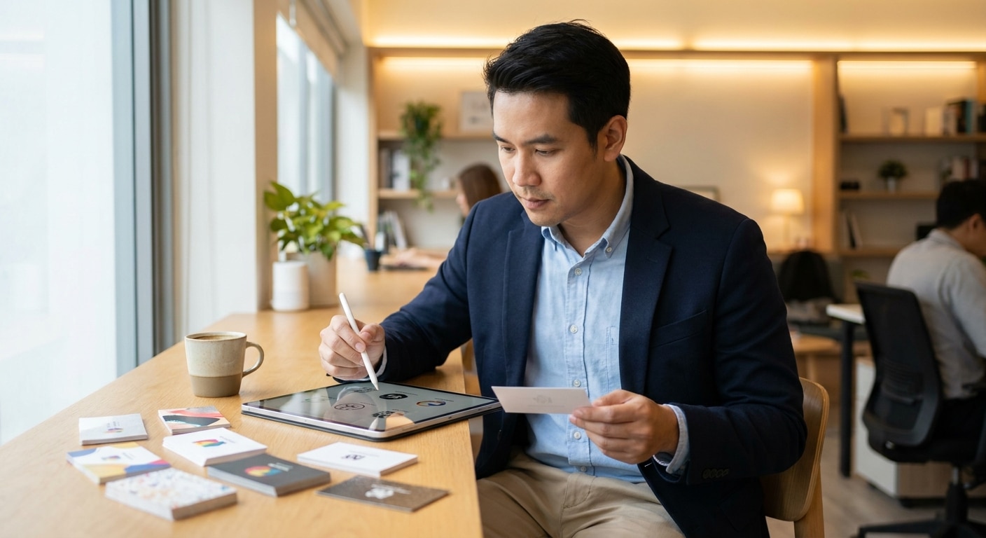 ทริคออกแบบนามบัตร 2026 สร้าง First Impression ให้ปัง! - business-card-design-tips-2026