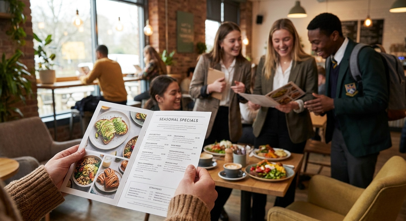 ทริคออกแบบเมนูร้านอาหาร-คาเฟ่ กระตุ้นยอดขาย ออเดอร์ปัง - cafe-restaurant-menu-design-tips
