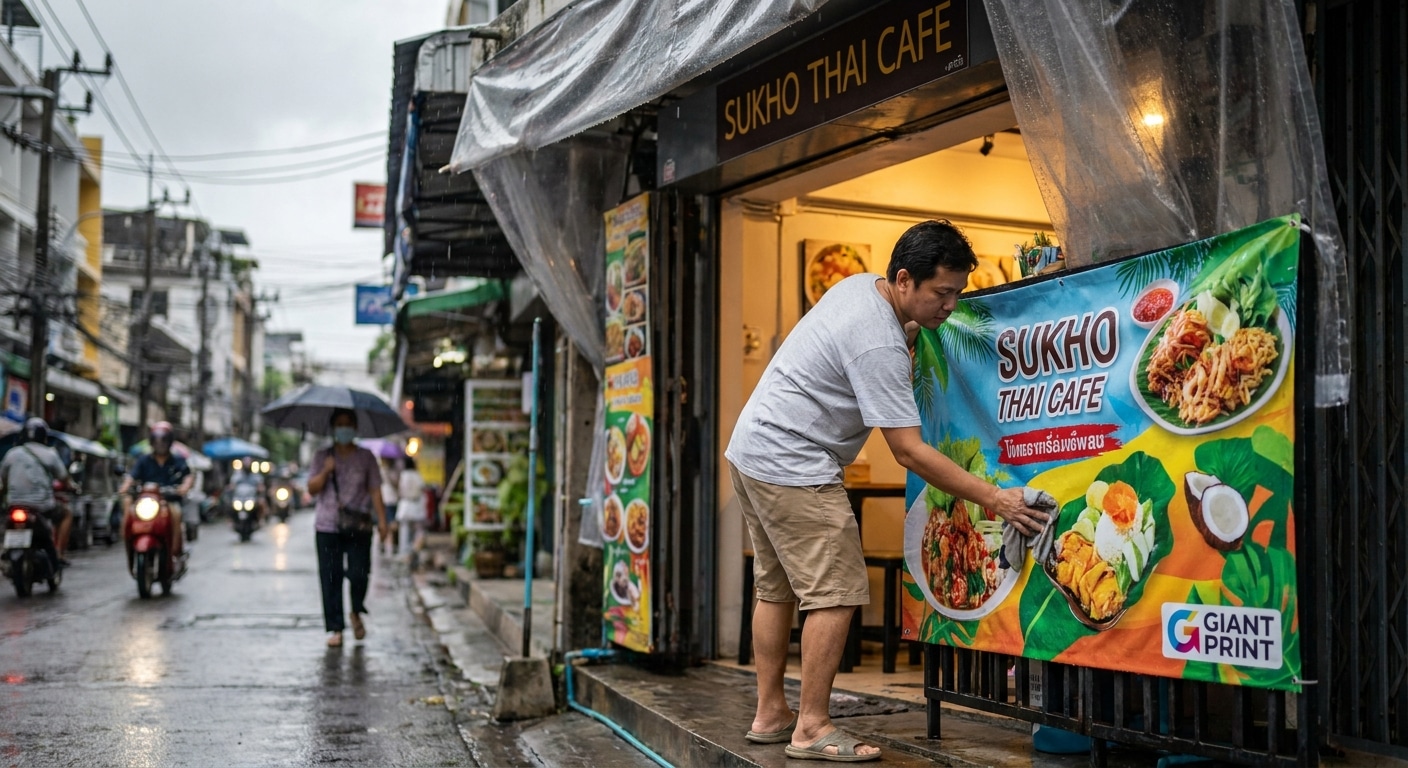 รับมือหน้าฝนปี 26! วิธีดูแลป้ายโฆษณาให้สีสด ทนแดดทนฝน - care-outdoor-signage-rainy-season