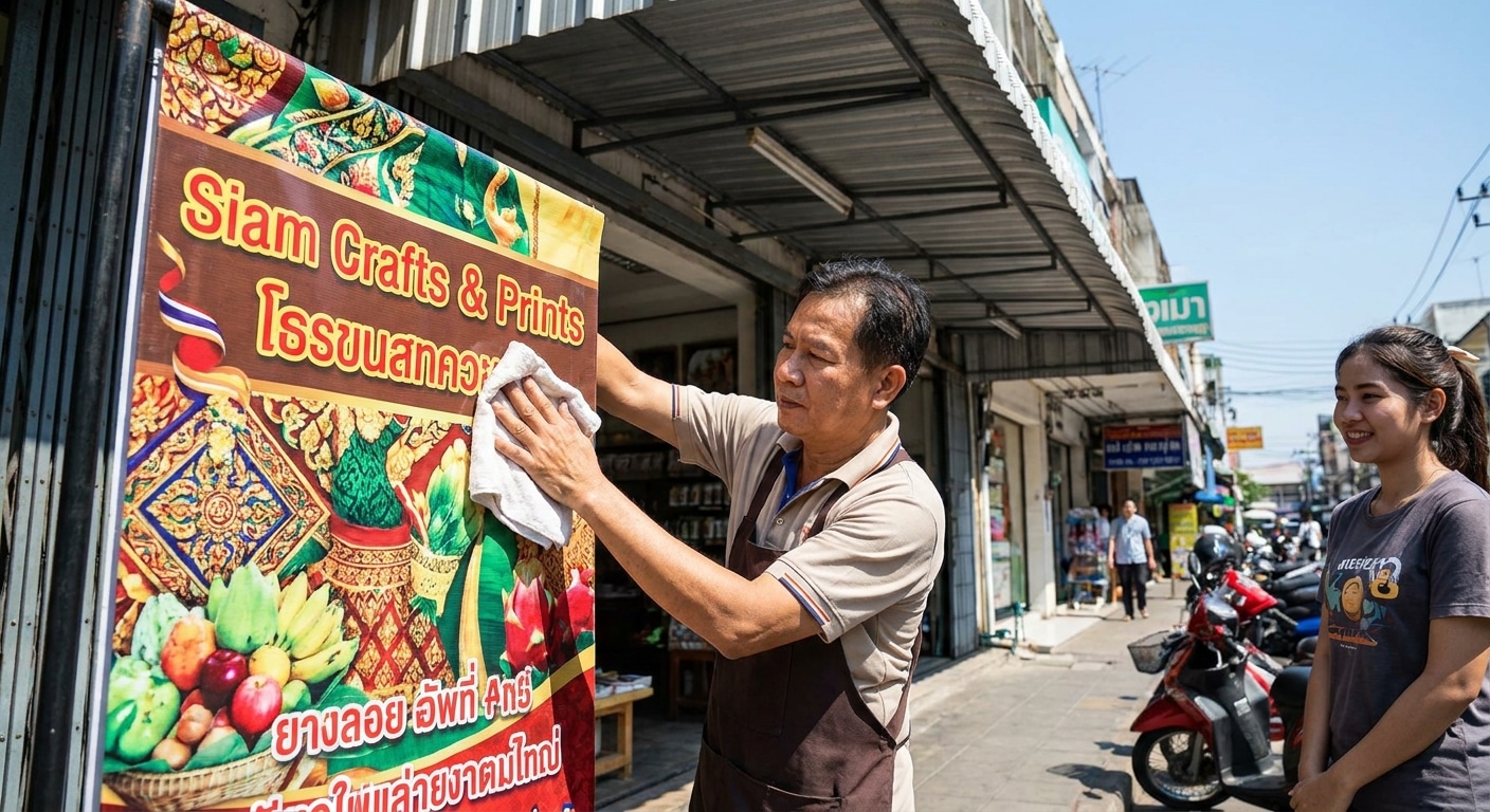 วิธีดูแลป้ายไวนิลและป้ายโฆษณาให้อยู่ทน สีสดสู้แดด - care-outdoor-vinyl-signage