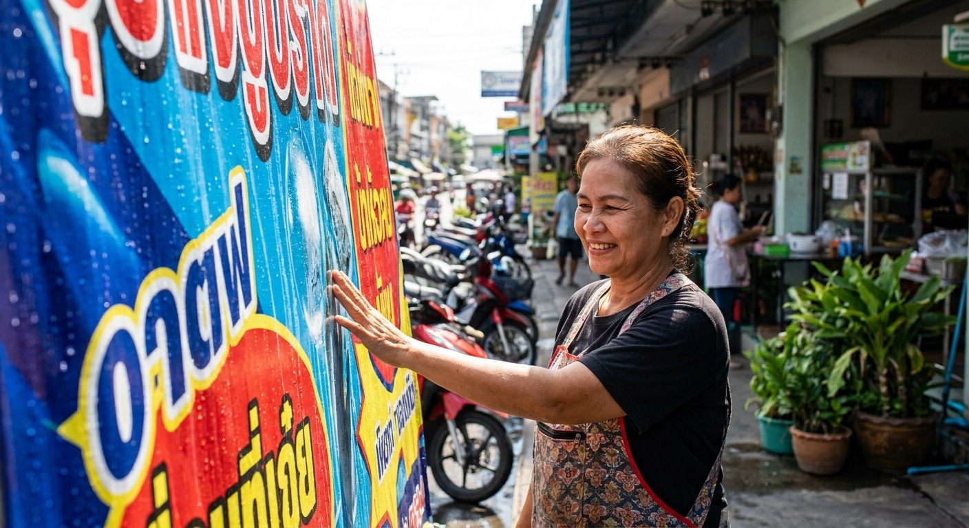 เคล็ดลับดูแลป้ายไวนิลหน้าร้าน ให้สีสดทนแดดทนฝนใช้ได้นาน - care-vinyl-banner-outdoor-tips